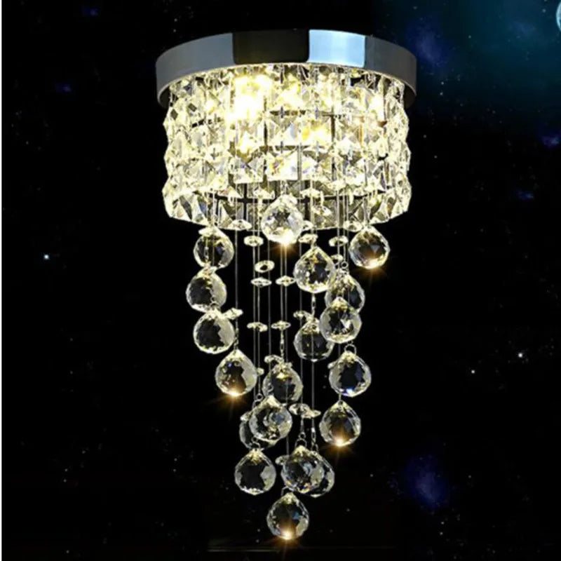 Modern LED Crystal Chandelier Light Lamp Lustre Chandeliers Lighting Hanging Pendant Ceiling Fixtures Luminaire For Living Room