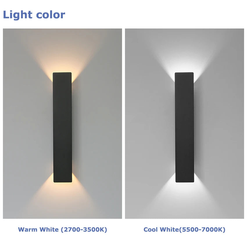 Versatile Outdoor LED Wall Lights – Up and Down Aluminum Fixtures in 20cm, 41cm, and 61cm