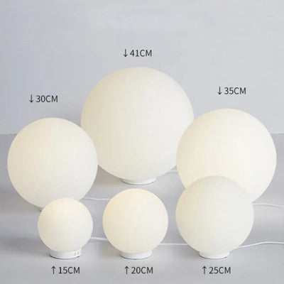 Creative Glass Ball Table Lamp - Frosted Globe Table Lights for Bedroom, Nightstand, Living Room, Home Art Decor LED