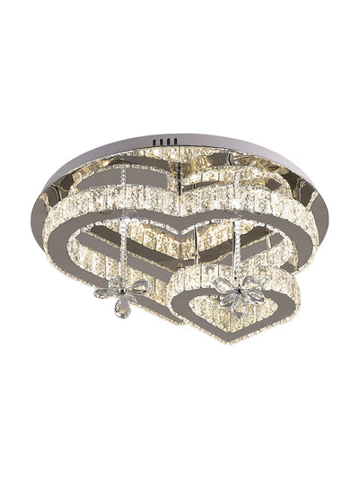 Modern LED Heart Shaped Crystal Chandelier - Illuminate Your Living Space with Love and Elegance