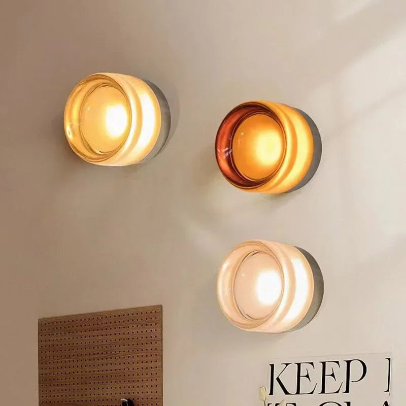 Modern LED Wall Lamp Amber Jelly