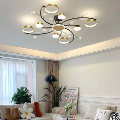 Modern LED Chandelier - Dimmable Lustre Ceiling Lamp for Living Room, Bedroom, Restaurant - Interior Lighting Fixture AC85-265V