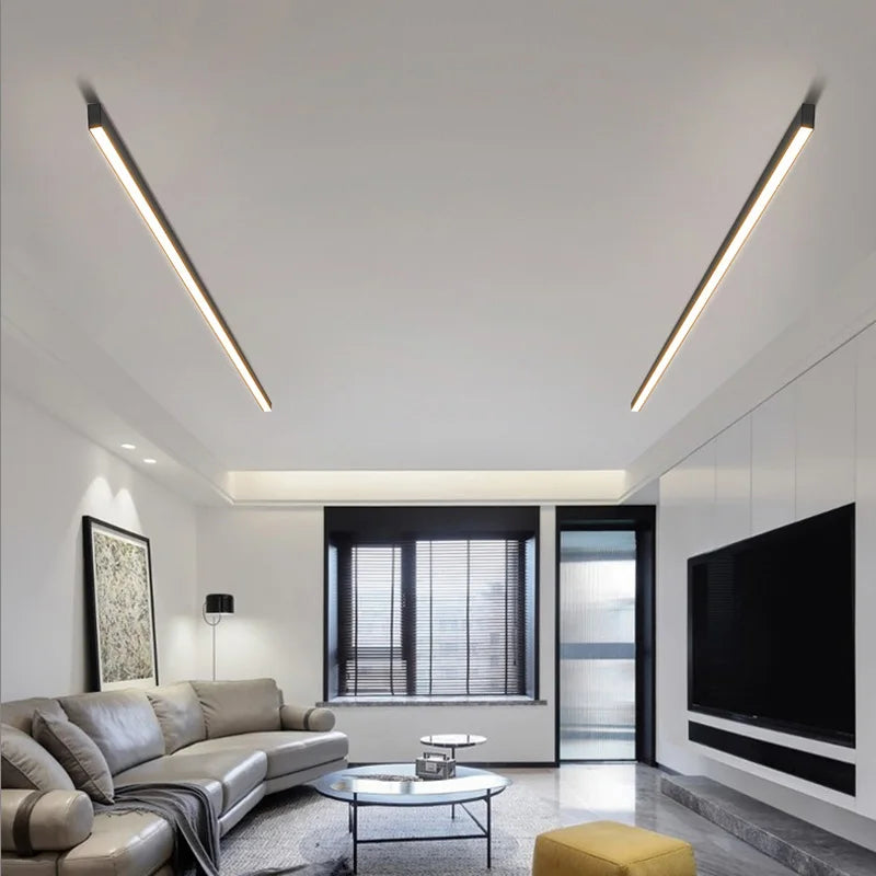 Modern LED Balcony Ceiling Light - Long Strip Aisle Lamp for Bedroom, Dining Room, Living Room, Cloakroom, and Kitchen