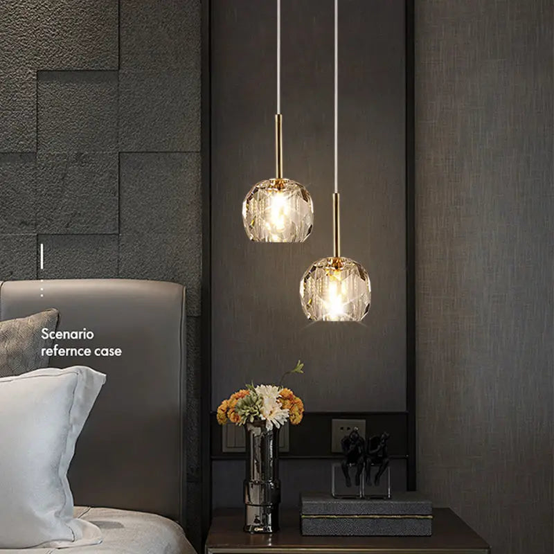 LED Nordic Modern Small Chandelier G9 AC90-260V Bedroom Bedside Chandelier Dining Room Living Room Bar Creative Crystal Light