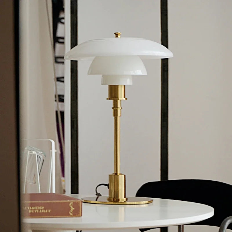 Danish Designer Nordic Glass LED Table Lamp Modern Simplicity for Living Room, Bedroom, Study