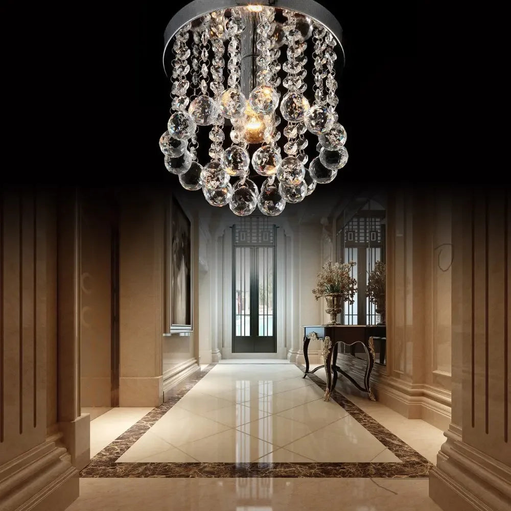 Crystal Ceiling Light Chandelier - Luxury Lighting Fixture for Living Room, Dining Hallway, and Bedroom