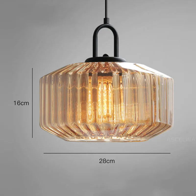 Retro Colour Glass Pendant Light