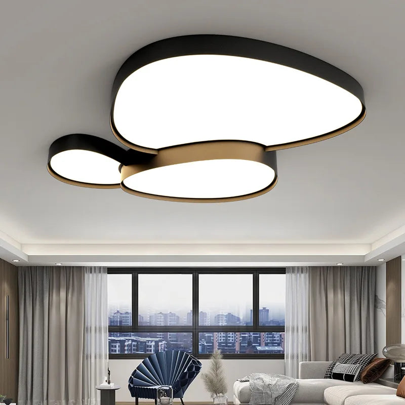 Nordic Fashion LED Ceiling Lamps Dimmable Black White for Living Room Bedroom Bathroom Home Decor Indoor Lighting Fixture