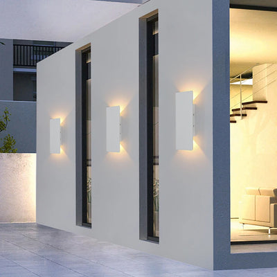 Versatile Outdoor LED Wall Lights – Up and Down Aluminum Fixtures in 20cm, 41cm, and 61cm