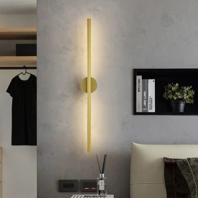 Modern Gold LED Wall Lamp for Home Bedroom Living Room