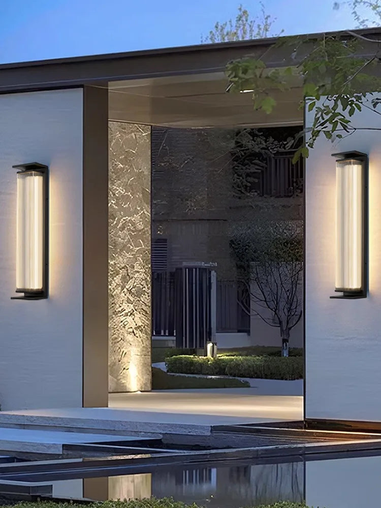 Modern Outdoor LED Wall Light - Waterproof Terrace, Hotel, Villa Door, Exterior Wall Column Garden Lamp IP65