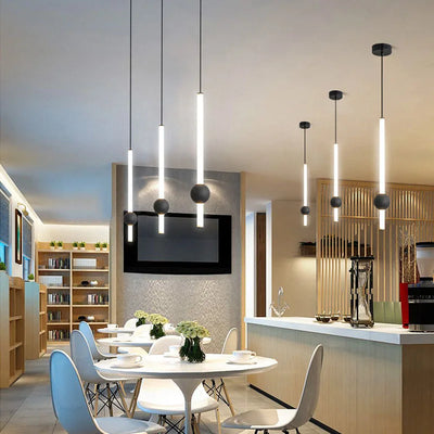 Modern Minimalist LED Pendant Light with Adjustable Hanging Wire - Bedroom Decor Chandelier Lighting