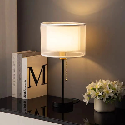 American Table Lamp - Nordic Modern Luxury Gold & Black Decor for Living Room, Bedroom, Office