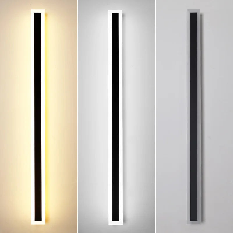 Modern Waterproof Outdoor Long Strip LED Wall Lamp