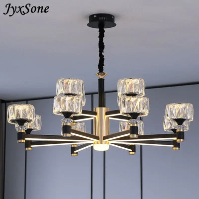 Modern Crystal Glass Ceiling Chandelier LED Pendant Lights – Decorative Lighting for Living Room, Bedroom, Kitchen, and Dining Room