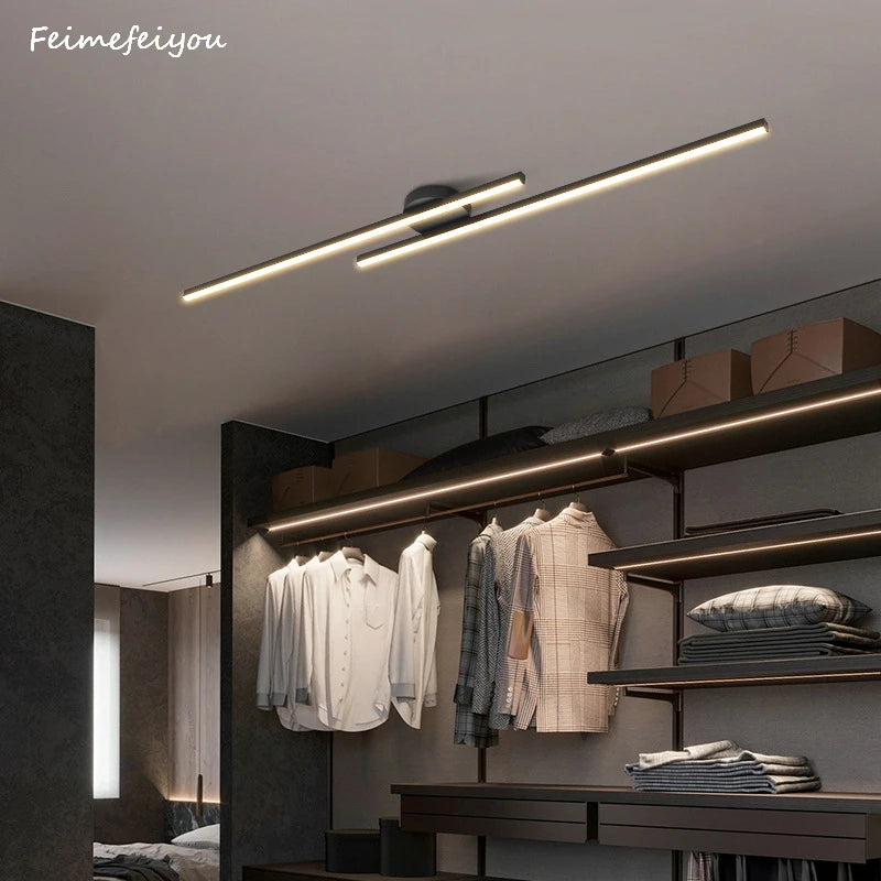 LED Ceiling Lamps: Modern Strip Aisle Ceiling Chandelier