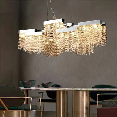 Artpad Modern Luxury Crystal Hanging Lamps - Scandinavian Style Creative Ceiling Chandelier for Dining Room