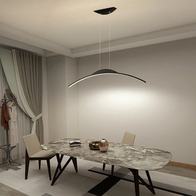 Modern Black LED Chandelier for Dining Room, Kitchen, Bar, Living Room, Bedroom - Simple Design Ceiling Pendant Lamp