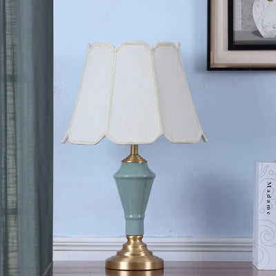 Copper Ceramic Study and Bedroom Bedside Living Room Decorative Table Lamp - Taobao Supply