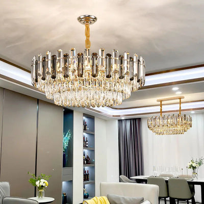 Modern Luxury Crystal Lamp Chandelier - Elegant Lighting Fixture for Living and Dining Room Decoration