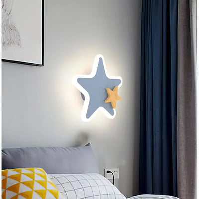 Cartoon Rocket Moon LED Wall Light for Kid's Room