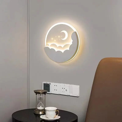 Modern LED Wall Sconce Lamp - Moon Star Mood Light for Living, Dining, Bedroom