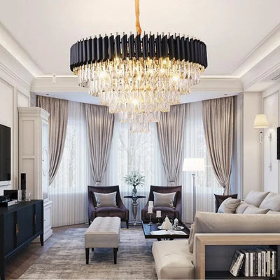 Modern Luxury Crystal Chandelier - Exquisite Lighting Fixture for Elegant Living Spaces