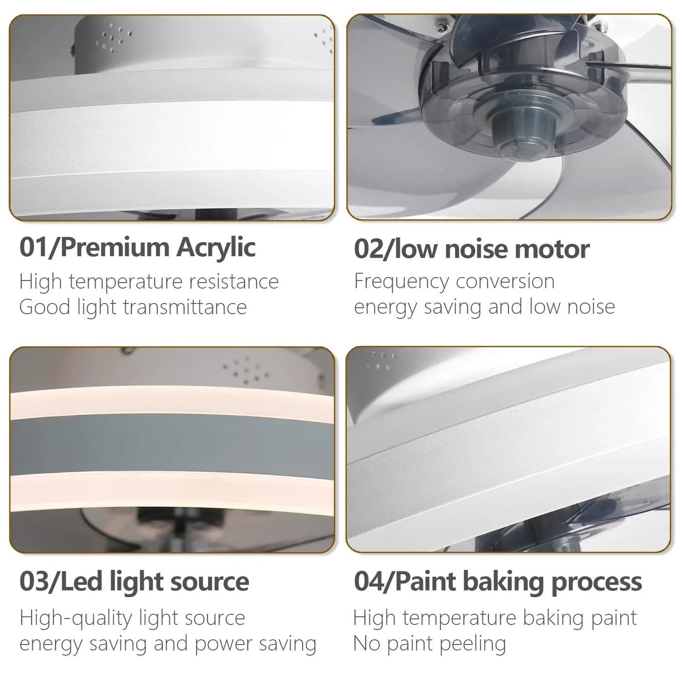 Modern Ceiling Fan Light with LED Silent Ceiling Lamp - Stylish Illumination for Every Room