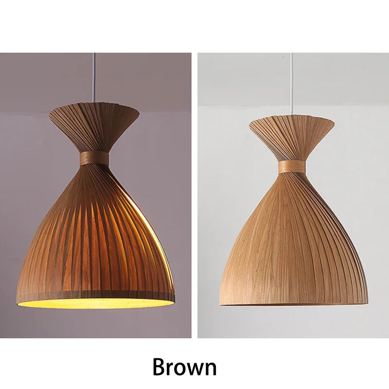 Japanese Wabi-sabi Wooden Pendant Light: Embrace Simplicity and Elegance