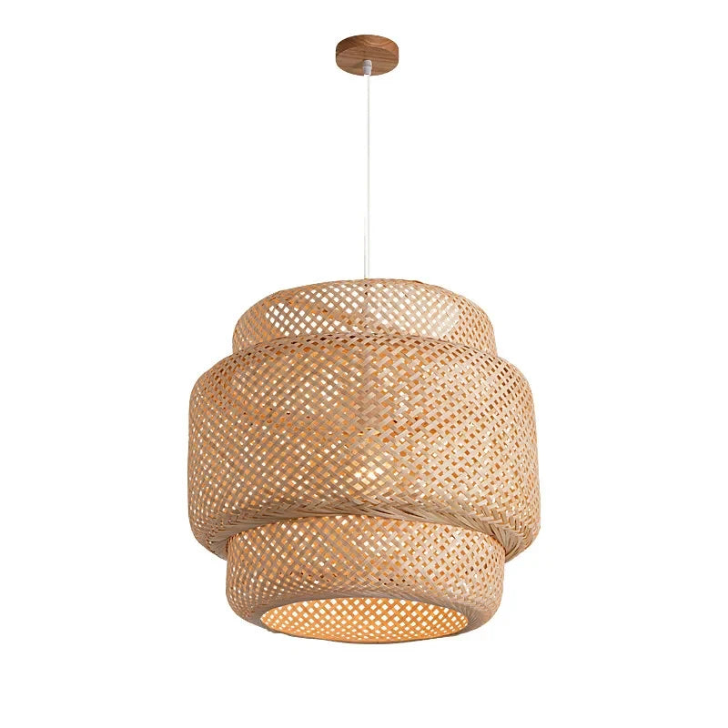 30cm Modern Bamboo Pendant Light - Handcrafted Elegance for Rustic Charm