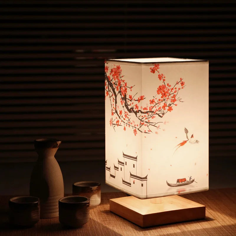 LED Square Decoration Table Lamp - Simple Chinese Style