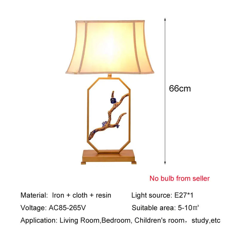 Retro New Table Lamp - Elegant Addition to Hotel Living Room, Study, Bedroom, Office, Providing Nighttime Illumination and Reading Light