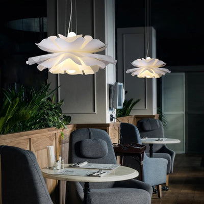 Nordic White Acrylic Flower Pendant Lights - Elegant Decor for Home Bar, Dining Room, Bedroom