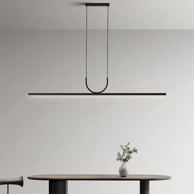 Modern LED Ceiling Chandelier - Sleek Black Pendant Lamp