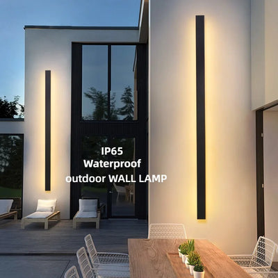 Long Strip Outdoor Wall Lamp - IP65 Waterproof Modern LED Lighting for Garden, Villa, and Balcony