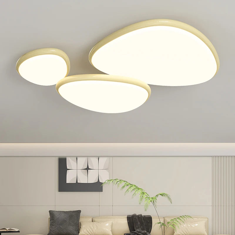 Intelligent Minimalist Full Spectrum Living Room Chandeliers - Simple Modern Atmosphere Cream Style Bedroom Cloud Hall Main Lamp