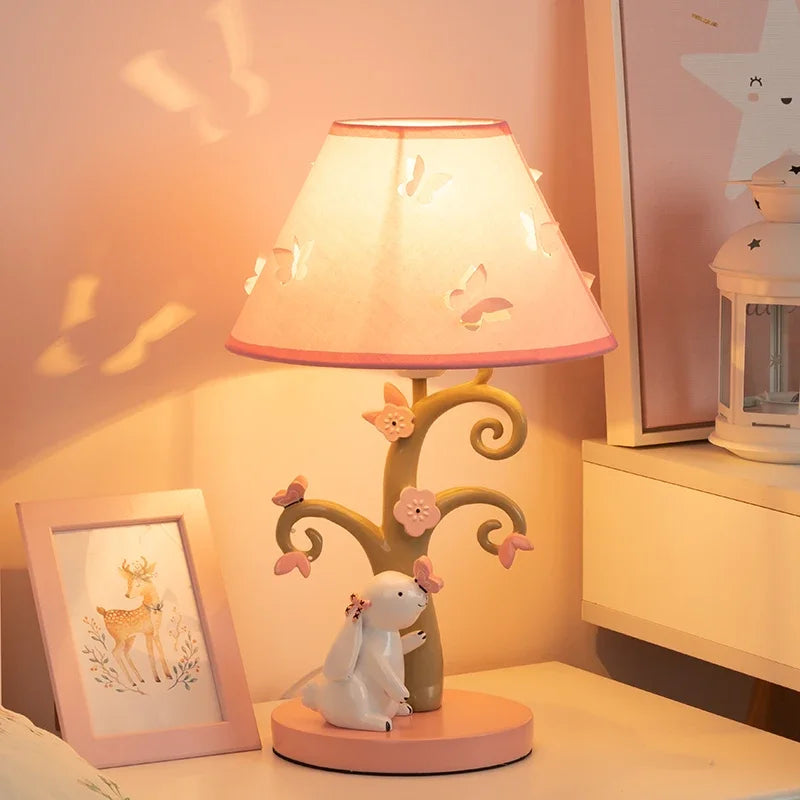 Charming Pink European Style Desk Lamp - Ideal Lighting Fixture for Girls' Bedrooms and Home Décor