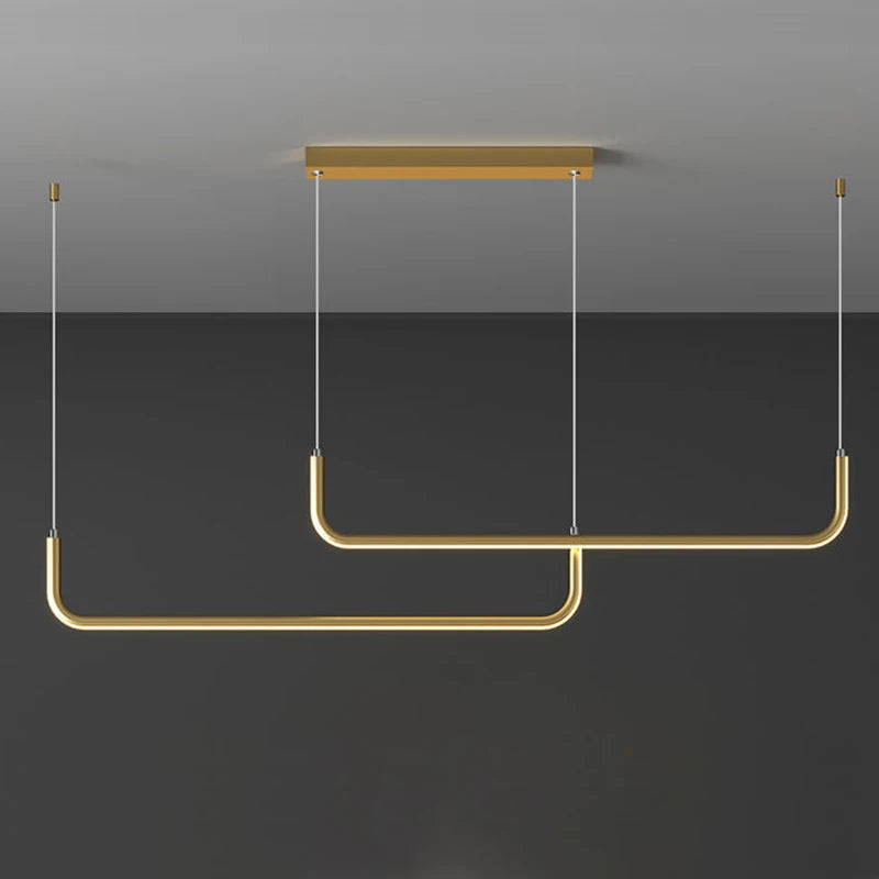 Modern Minimalist LED Ceiling Chandelier for Dining and Kitchen Spaces