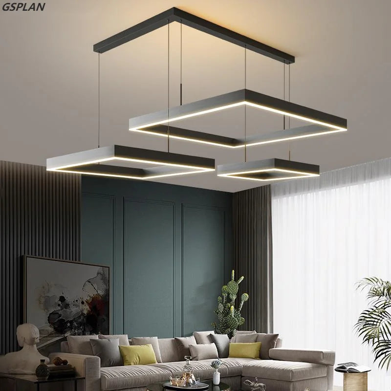 Modern Minimalist LED Chandelier - Nordic Creative Lighting for Living Room and Restaurant