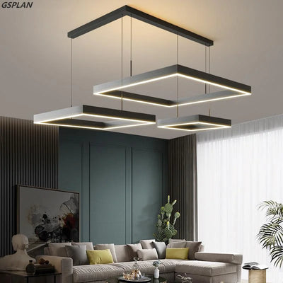 Modern Minimalist LED Chandelier - Nordic Creative Lighting for Living Room and Restaurant