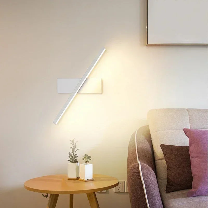 IWP LED Wall Lights Nordic Modern Minimalist Bedroom Bedside Lamp Creative Staircase Lamp Living Room Rotating Wall Lamp