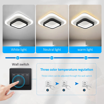 IRALAN Modern LED Ceiling Lights - Square Lighting Fixture for Bedroom, Kitchen, Aisle, Corridor