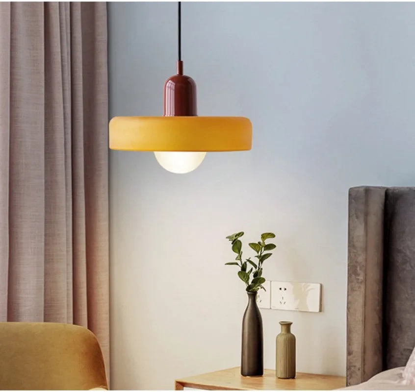 Nordic Restaurant Pendant Lamp - Glass Bedroom Bedside Light