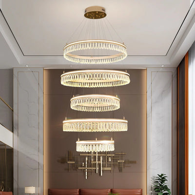 Contemporary Crystal LED Chandelier - Illuminate Your Living and Dining Spaces with Modern Elegance