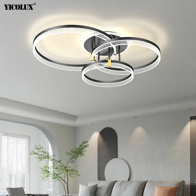 Modern LED Chandelier Lights - Dimmable Pendant Lamps for Living Room, Dining Room, Bedroom, Hall, Bar