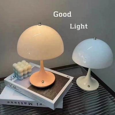 Modern Mushroom USB Rechargeable LED Table Lamp – Sleek Night Light for Bedroom & Dining