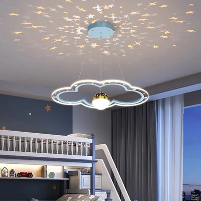 Modern LED Chandelier - Cloud Flower Shape for Kid's Bedroom and Study Hall