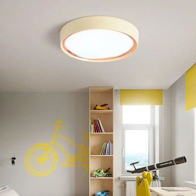 Modern LED Round Ceiling Lamps for Living Room Bedroom Study Room - Macaron Style Home Decoration Lighting Fixture