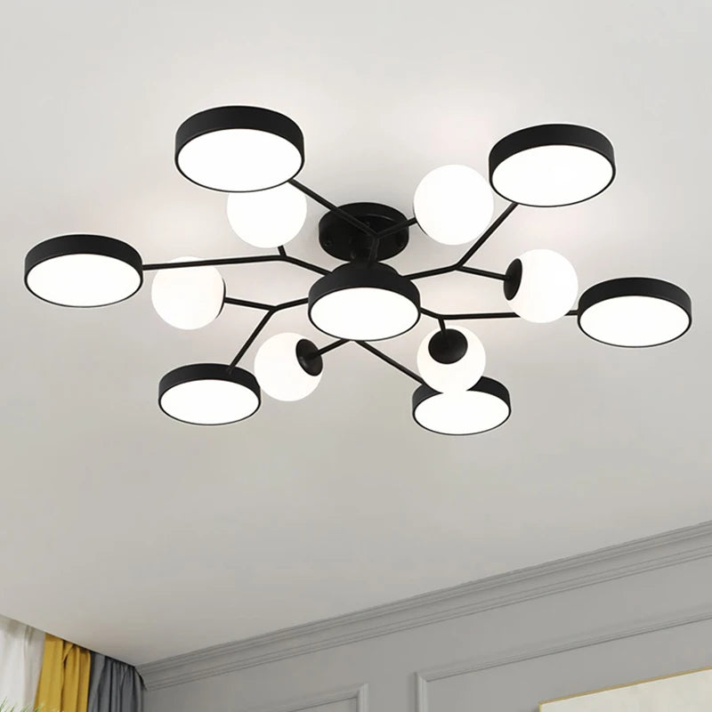 Nordic LED Chandeliers - Modern Ceiling Chandelier for Living Room, Bedroom, Kitchen