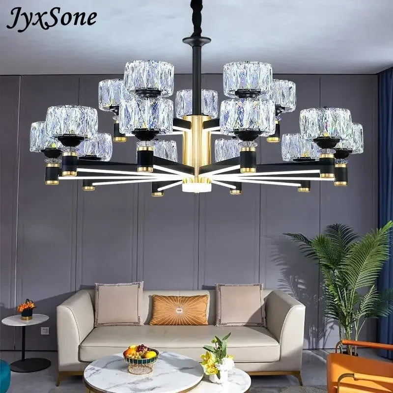 Modern Crystal Glass Ceiling Chandelier LED Pendant Lights – Decorative Lighting for Living Room, Bedroom, Kitchen, and Dining Room